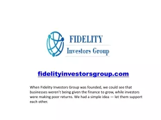 Business Loan Online | fidelityinvestorsgroup.com