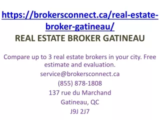 REAL ESTATE BROKER GATINEAU