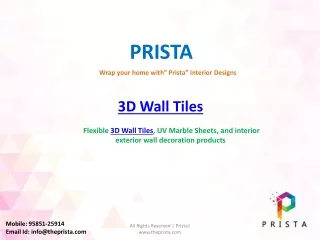 Prista Flexible 3D Wall Tiles