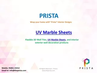 UV Marble Sheets for Interior and Exterior