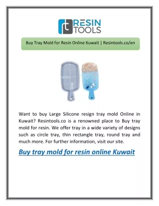 Buy Tray Mold for Resin Online Kuwait | Resintools.co/en