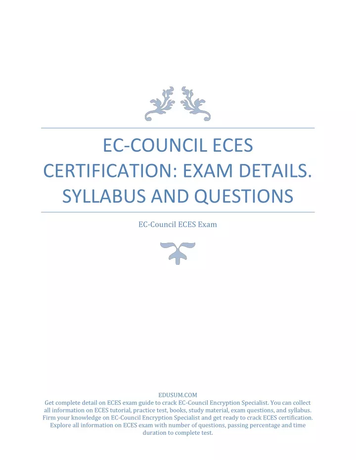 ec council eces certification exam details