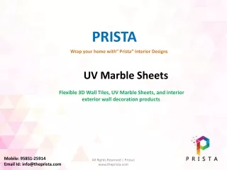 Benefits of  Using UV Marble Sheets