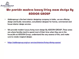 Best Interior Designing Company in Bangalore | Addongroup.org