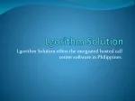 Call Center software support by lgorithm solutions - slide 1