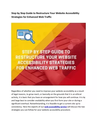 step by step guide to restructure your website