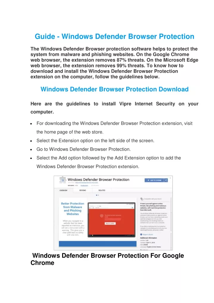 guide windows defender browser protection