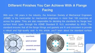 different finishes you can achieve with a flange