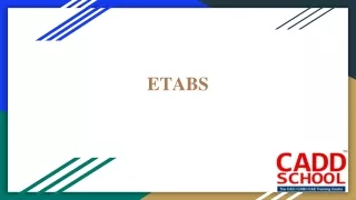 Etabs | Etabs Software training in Chennai - CADDSCHOOL