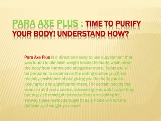 Para Axe Plus : Read Shark Tank Experts Reviews, Benefits and Price