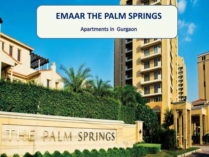 emaar the palm springs apartments in gurgaon