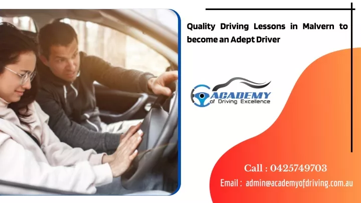 quality driving lessons in malvern to become