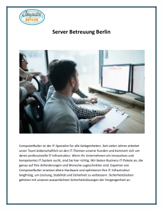 server betreuung berlin