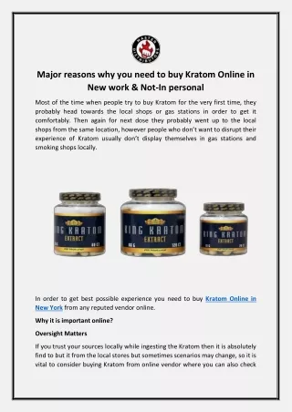 Kratom Online in New York