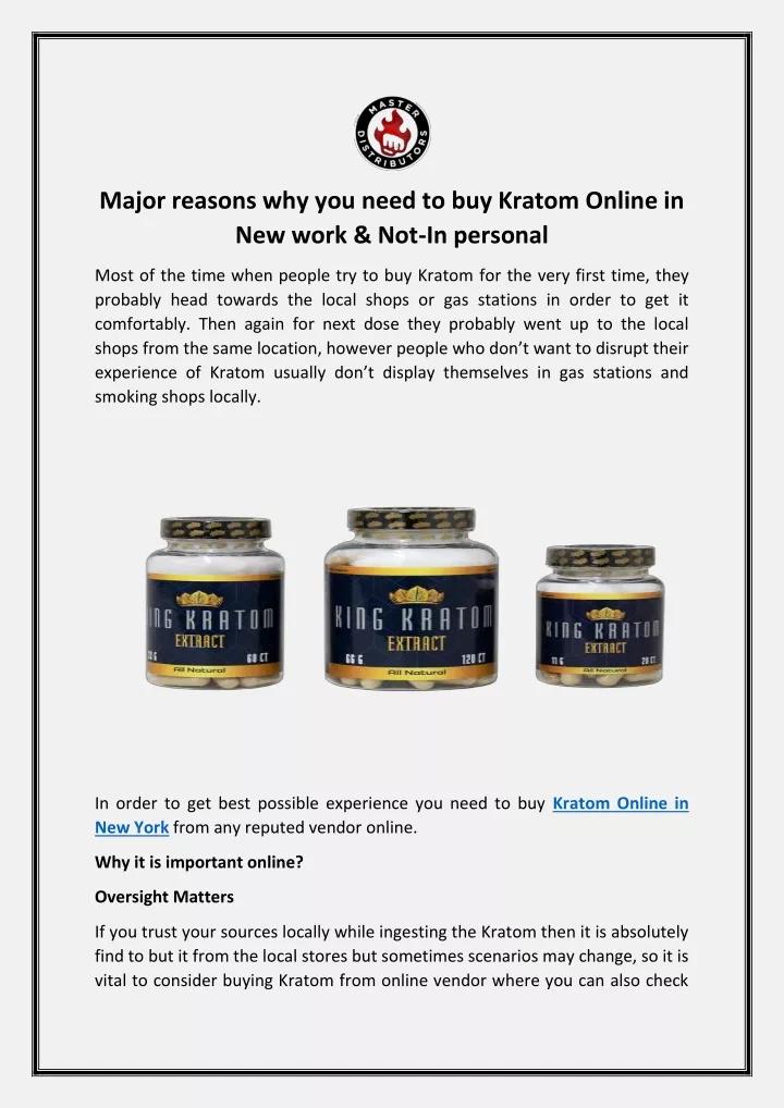 major reasons why you need to buy kratom online