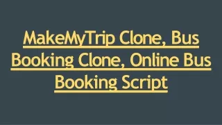 ma k e m ytrip clone bus