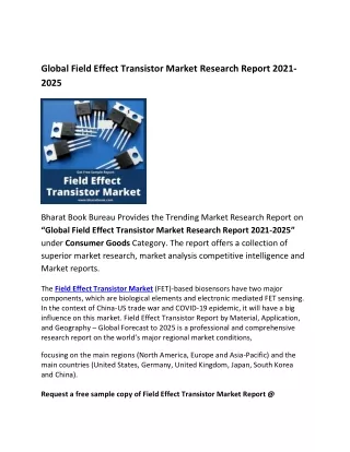global field effect transistor market research