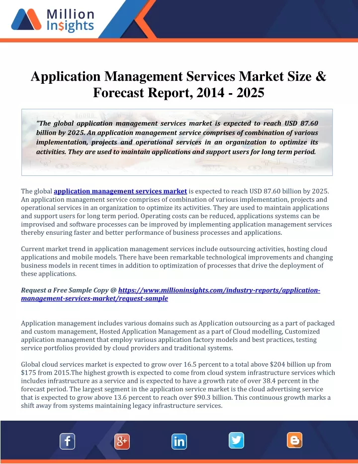 application management services market size