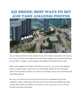 dji drone best ways to set and take amazing photos