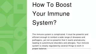 How To Boost Your Immune System