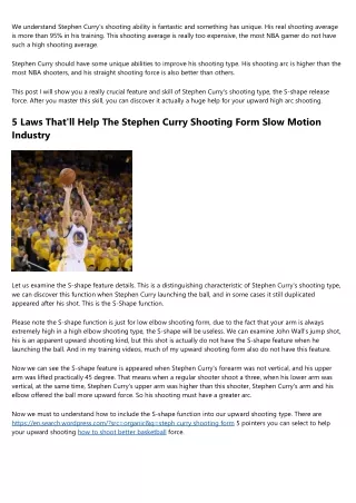 11 Ways To Completely Sabotage Your How Steph Curry Shoots