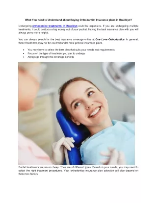 What You Need to Understand about Buying Orthodontist Insurance plans in Brooklyn