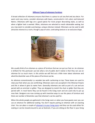 different types of ottomans furniture