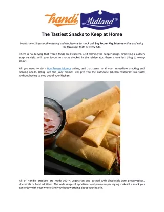 the tastiest snacks to keep at home