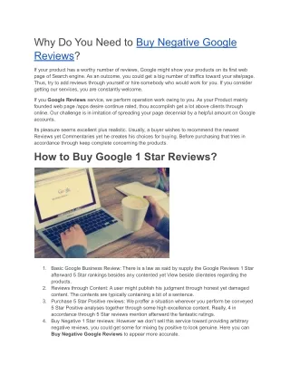 Buy Negative Reviews