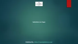 Upholstery Las Vegas