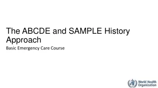 the abcde and sample history approach basic