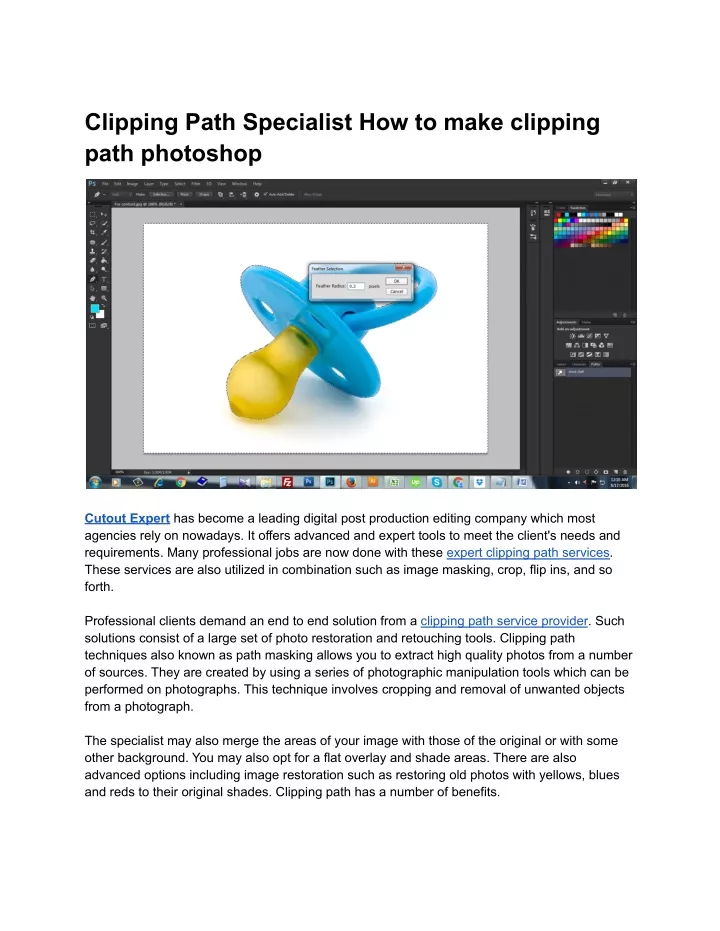 clipping path specialist how to make clipping
