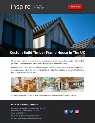 Custom Build Timber Frame House In The UK