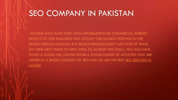 seo company in pakistan
