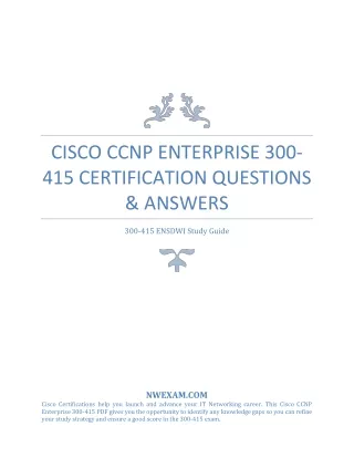 cisco ccnp enterprise 300 415 certification