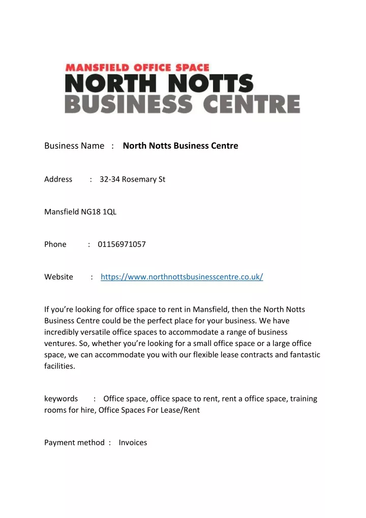 business name north notts business centre