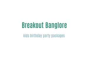 kids birthday party packages