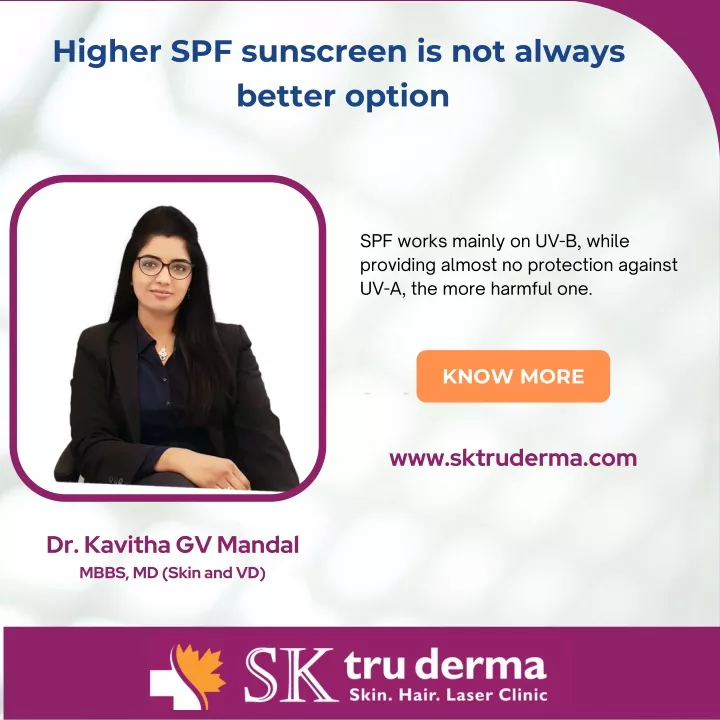 higher spf sunscreen is not always better option
