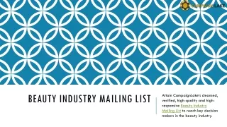 Beauty Industry Mailing List