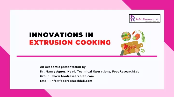 innovations in extrusion cooking
