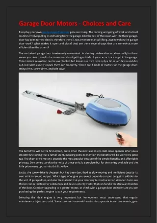 Garage Door Motor, Smart Home and Mobile Accessories - SFKshop