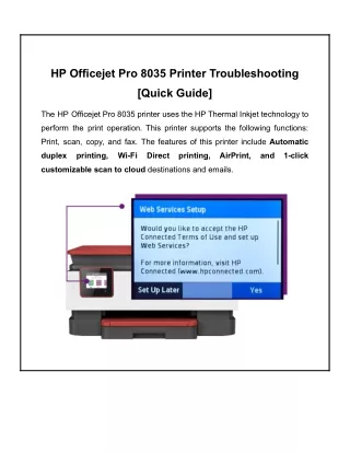 HP Officejet Pro 8035 Printer Troubleshooting [Quick Guide]