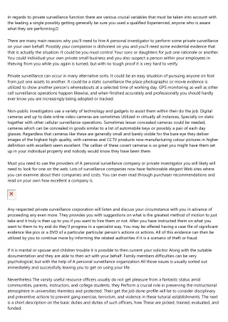 in regards to private surveillance function there