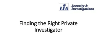 Finding the Right Private Investigator