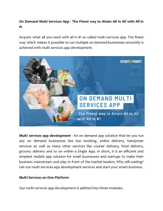 on demand multi services app the finest