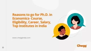 Why Ph.D. in Economics?