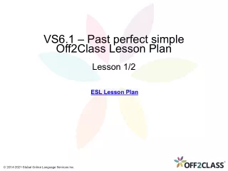 vs6 1 past perfect simple off2class lesson plan