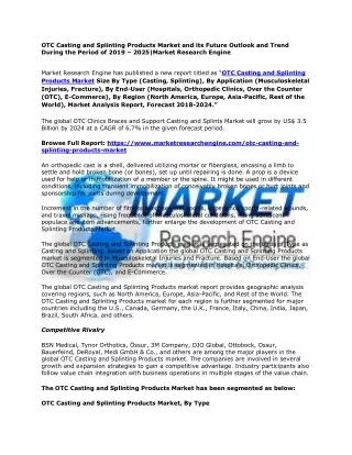 otc casting and splinting products market