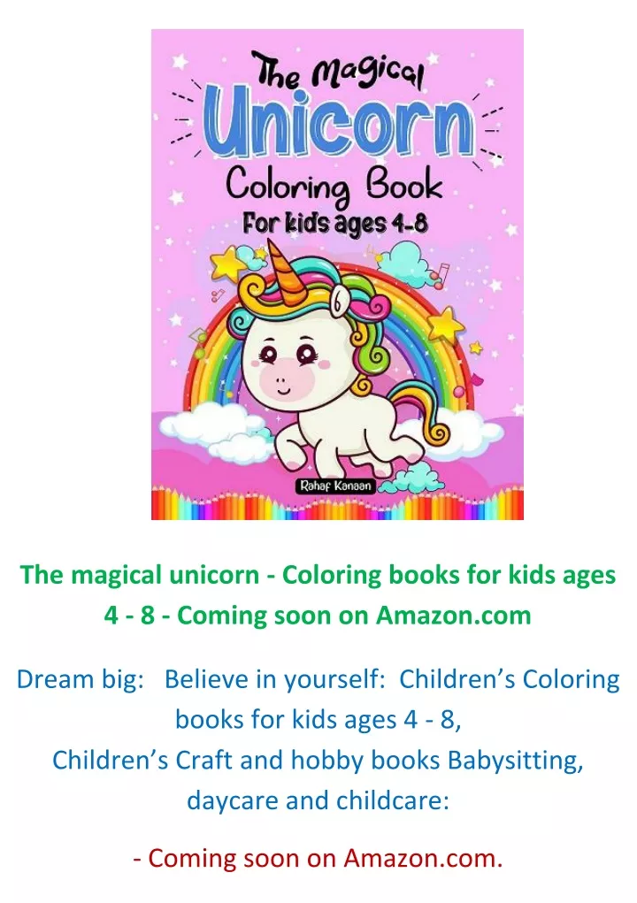 the magical unicorn coloring books for kids ages
