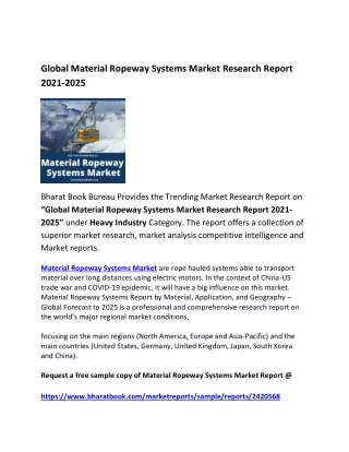 global material ropeway systems market research